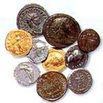Romeinse geldstukken bron: http://www.geschiedenisvoorkinderen.nl/)